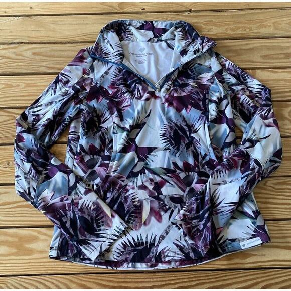 Obermeyer Patterned 1/4 Zip Jacket Size Large Women’s Purple - Picture 1 of 8